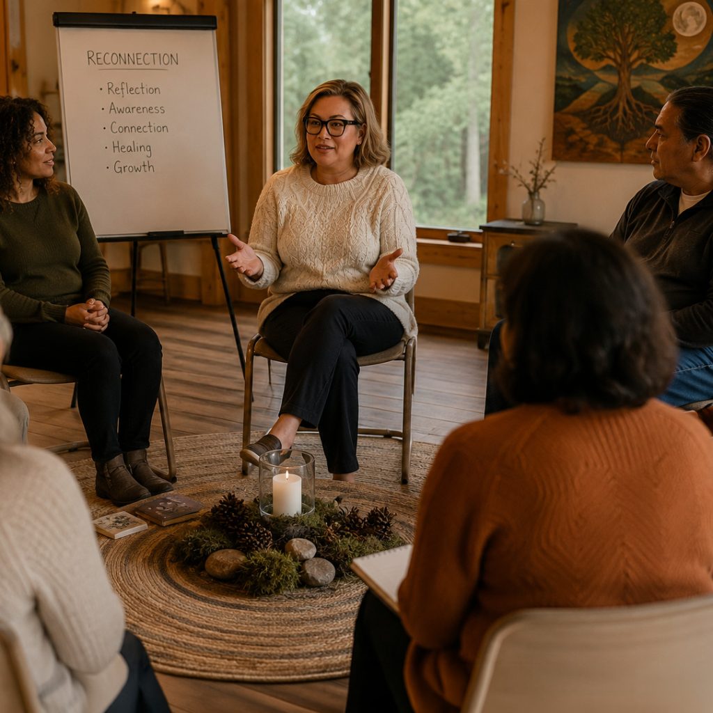 In-person group facilitation lead by Cindy Lynn