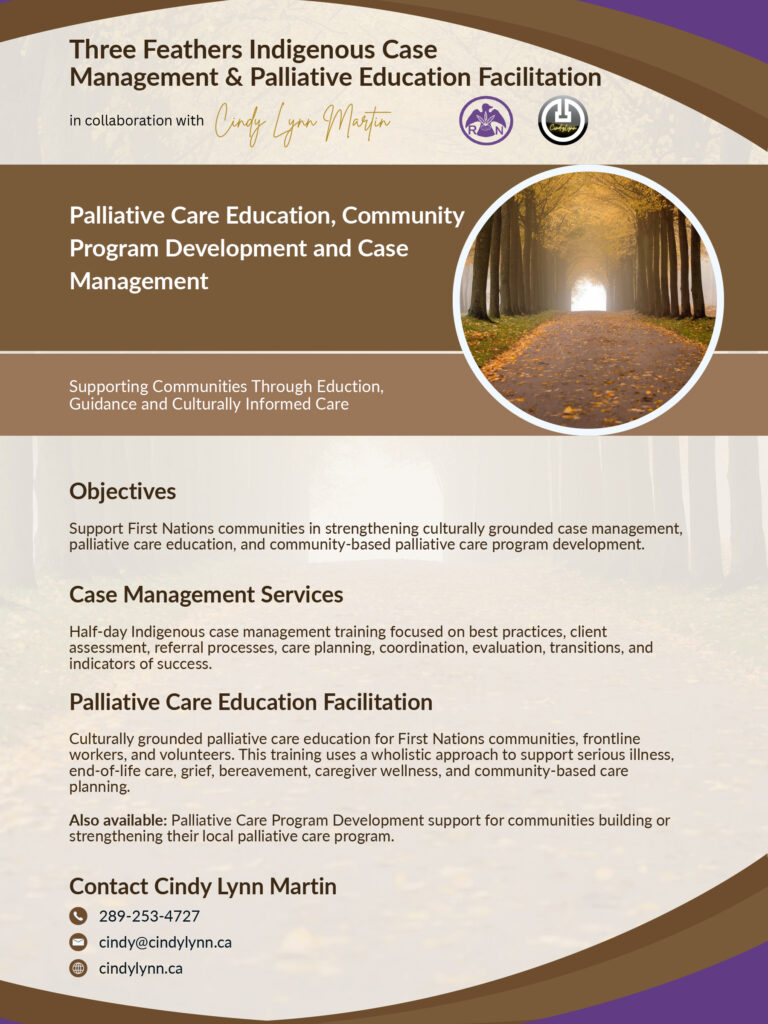 Three Feathers Indigenous Care Management Poster